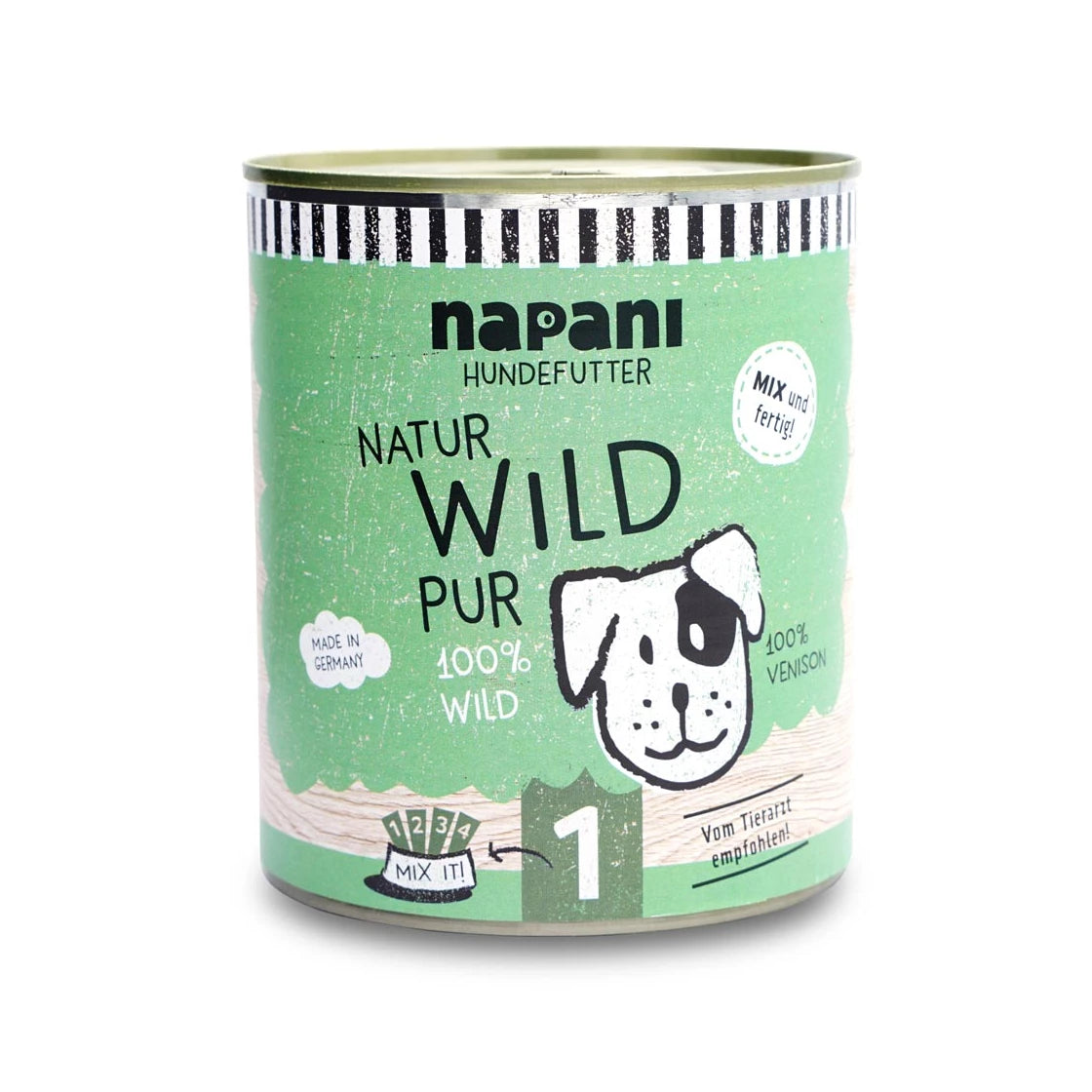 Dosenfutter für Hunde, Wild pur